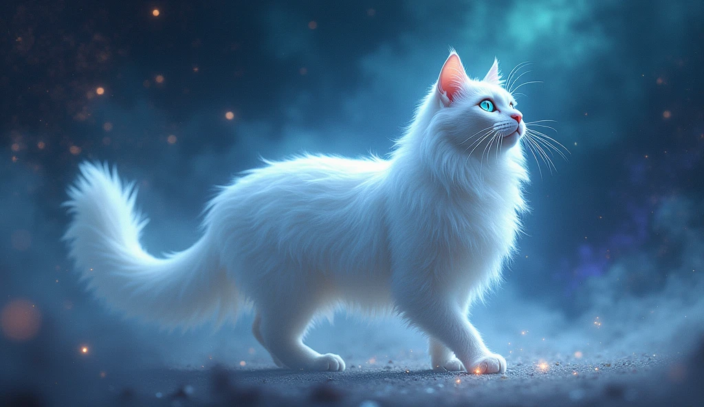 give me a white astral cat