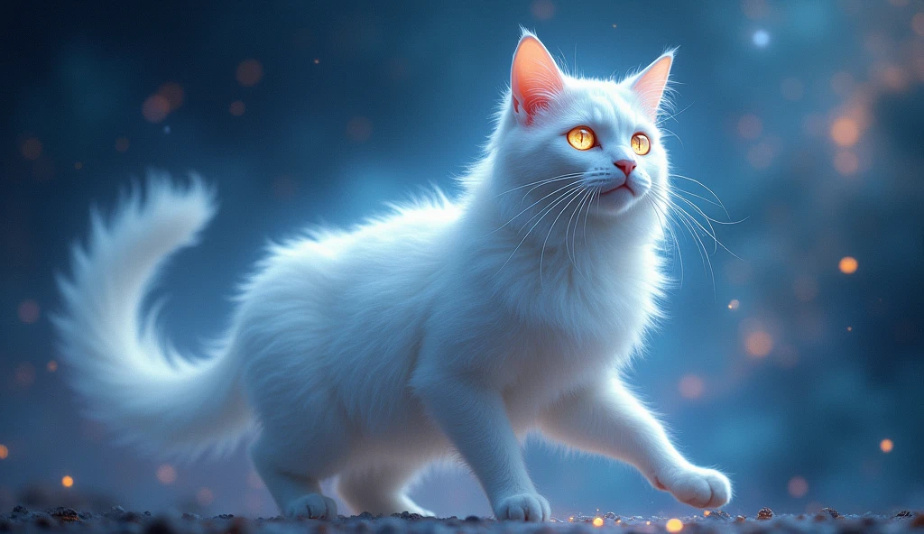 give me a white astral cat