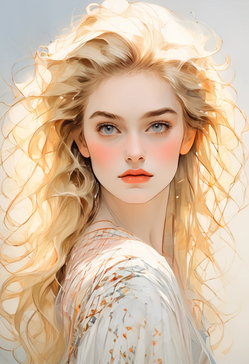 table top, highest quality, very delicate and beautiful girl,very delicate and beautiful, world masterpiece theater, super detailed, very detailed, highest quality, blonde hair, High resolution, very detailed,1 girl, highest quality, figure, looking at the viewer, material, canvas, oil, genuineistic, realist ,genuine,