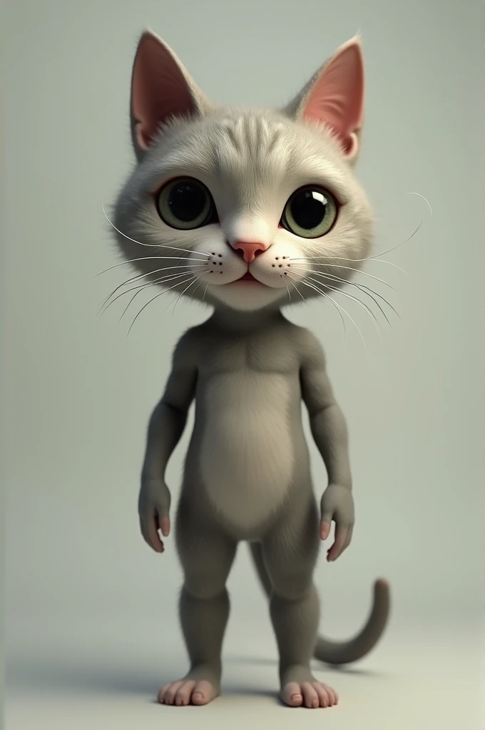 Human with cat head but human face