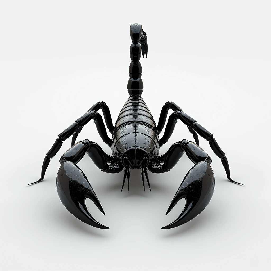 Make me a scorpion like a design tresshold and it is black and white