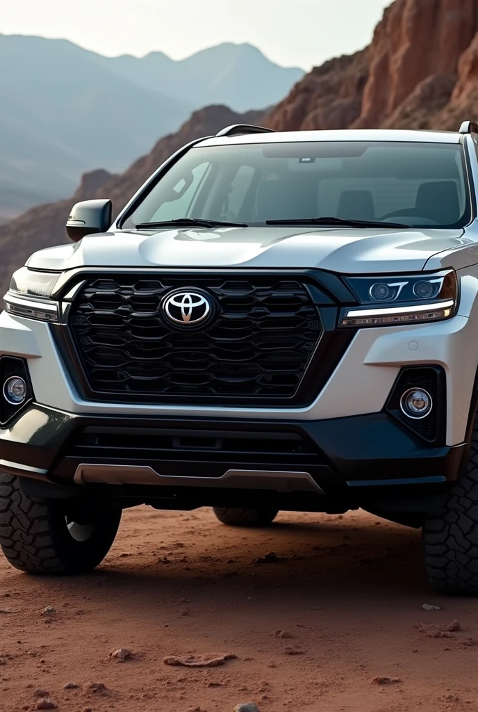 Face of Toyota landcruiser 79 series put together with toyota supra