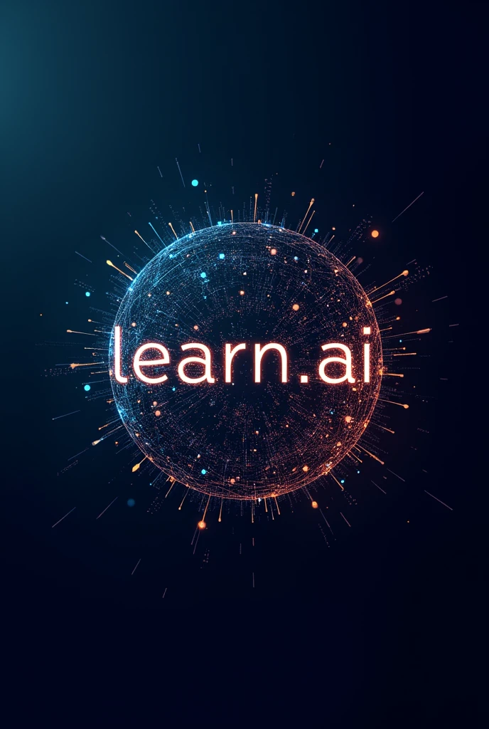 generate an Instagram profile picture featuring the name learn.ai and should resemble something unique and attractive and also the background should be contains everything related to ai the neural networks and all and it should fit Instagram dp