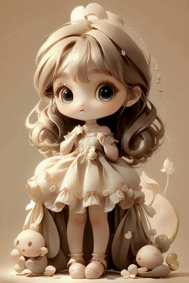 cute、One person、Highest quality、Ultra delicate、8k、Big eyes、Top quality dress、The background is simple、accessories