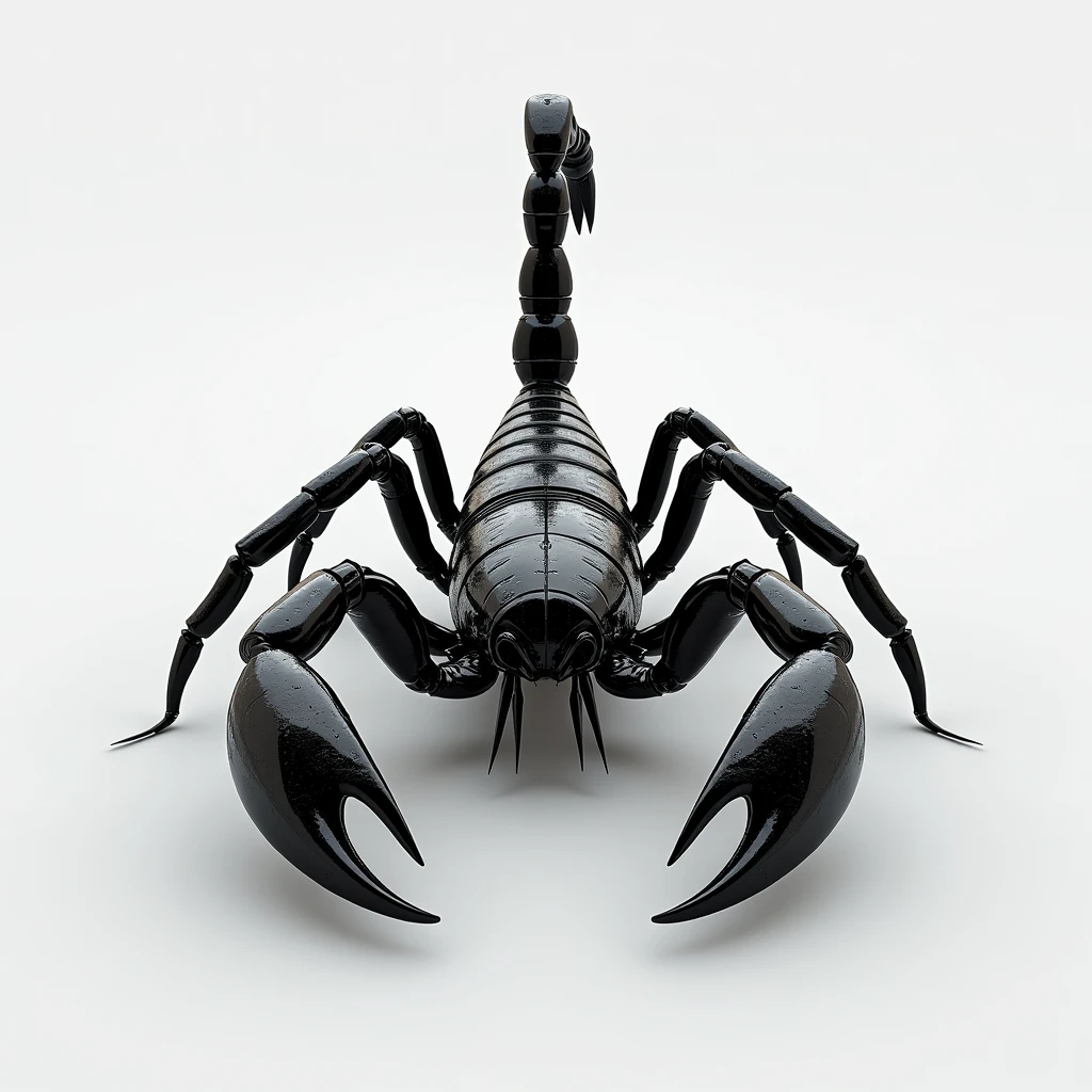 Make me a scorpion like a design tresshold and it is black and white