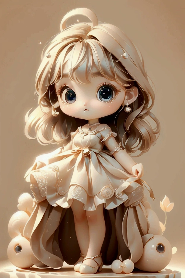 cute、One person、Highest quality、Ultra delicate、8k、Big eyes、Top quality dress、The background is simple、accessories