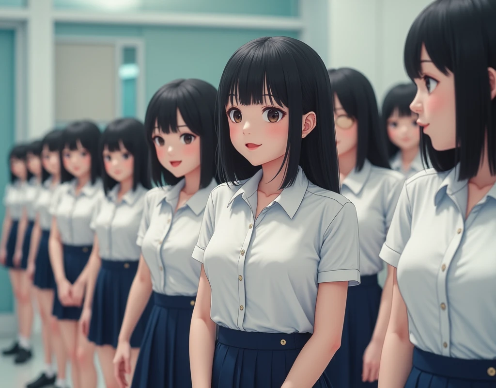 Naked School Day、Beautiful high school girls going to school naked