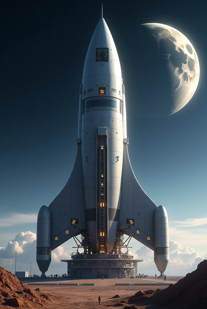 A car going earth to moon