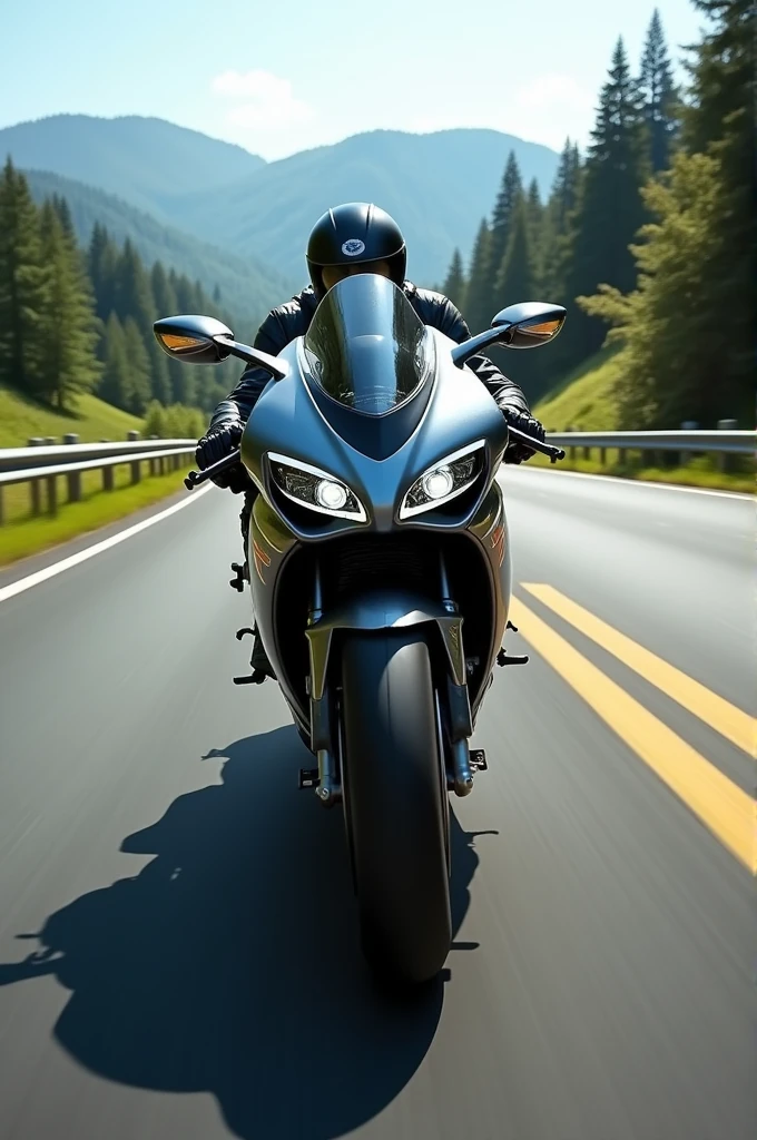 A super bike in the highway