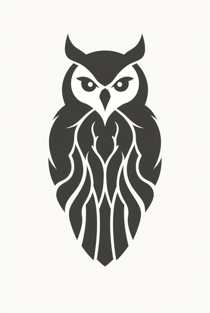 The word Phenomenon with a drawing of an owl so that it looks like the logo of a modern company 
