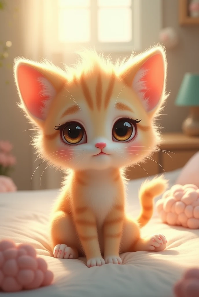 Cute cat kid whait 