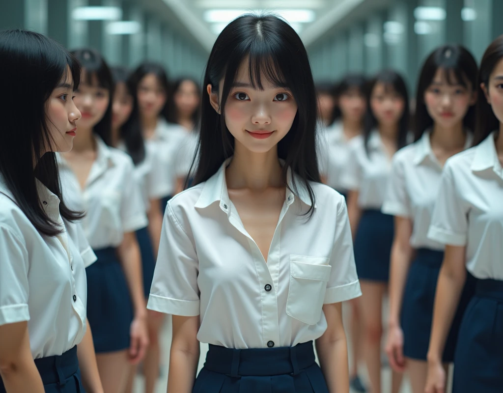 (((((Japanese Clone-girls=Myself))))), (((Super Best masterpiece Clone-girls Raw Photography Art))), (((16K, Highest quality, Ultra-high resolution, RAW Photos))), (((It's so unrealistic., With unparalleled depiction, With an unfathomable sight, An unprecedented and shocking worldview, Clone-girls: In a world of mass reproduction, Ultra-realistic))), (((Japanese Girls, Saito-Asuka, 26yo, Small face, Thick black hair, Semi-long hair, Dark Eyes, Mature face, Cute Smile, Smiling face, A gentle gaze, (((Very happy laughter)))))), (((Very beautiful detailed girls, Accurate body structure, Accurate body movements, Very detailed body, (((Super big breasts, Large bulge of ample breasts)))))), (((Summer office casual wear, White short-sleeved shirt, I can see the cleavage, Emphasise the fullness of your breasts, Dark blue mini skirt))), ((((((((Very detailed, Myself cloning, Depiction of splitting oneself, 1Myself girl→1,000,000,000,000,000,000,000,000,000,000Myself cloning girls)))))))), (((((((Myself clone-girlsから, Myself keeps multiplying, (Very detailed and intricate, To the exact, Flawless, (((In the same female body,With the same face, With the same hairstyle, In the same clothes, At the same height, 同じSuper big breastsである))), In a detailed depiction), 1,000,000,000,000,000,000,000,000,000,000 people))))))), (((((Myself girls only))))), (((((1,000,000,000,000,000,000,000,000,000,000Myself girls))))), (((Very detailed, Extremely crowded, Body-to-body contact with no gaps))), (Bright and soft lighting), (((((Clear and accurate perspective depiction, super wide view, Ultra-wide field of view, Focus on the average value of the image))))), (((((Very detailed depiction, Multiple or more Myselves, Physical contact, Pleasant conversation, Holding hands, Hug, walk))))), In a place where you can see a hill in the city, Myself clone-girls' clone proliferation continues々And so it continues, filling the horizon