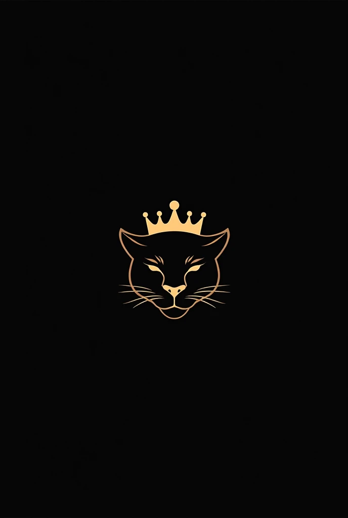 Logo with a panther wearing a crown written Borges grifes minimalist and modern black background with gold letters