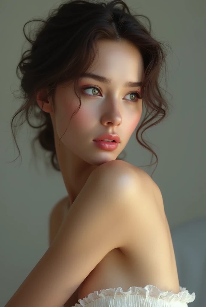 a nude girl, beautiful detailed eyes, beautiful detailed lips, extremely detailed eyes and face, long eyelashes, elegant pose, delicate skin, (best quality,4k,8k,highres,masterpiece:1.2),ultra-detailed,(realistic,photorealistic,photo-realistic:1.37),HDR,UHD,studio lighting,ultra-fine painting,sharp focus,physically-based rendering,extreme detail description,professional,vivid colors,bokeh,photographic,cinematic lighting,chiaroscuro,natural skin tones,flawless skin,detailed facial features