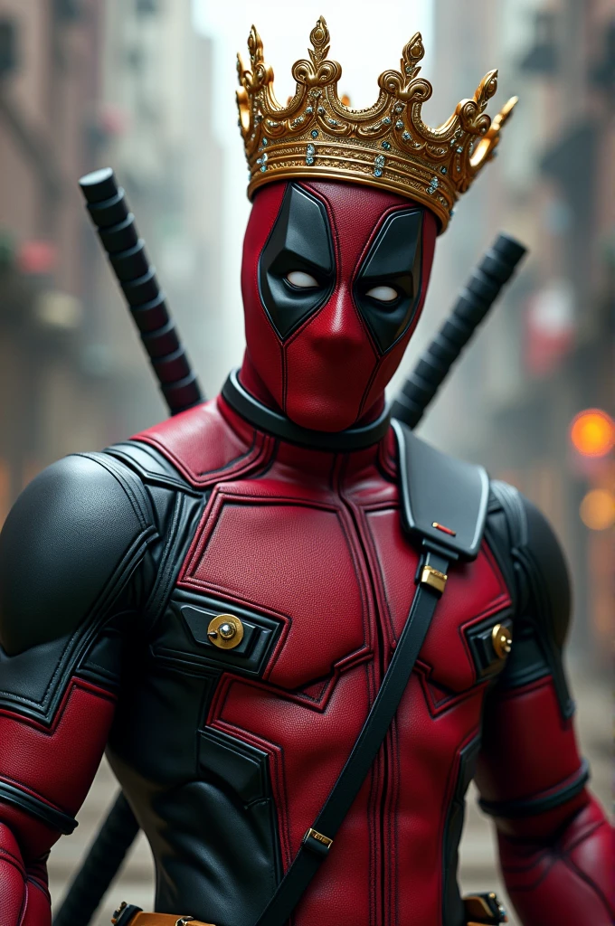 Deadpool with a crown