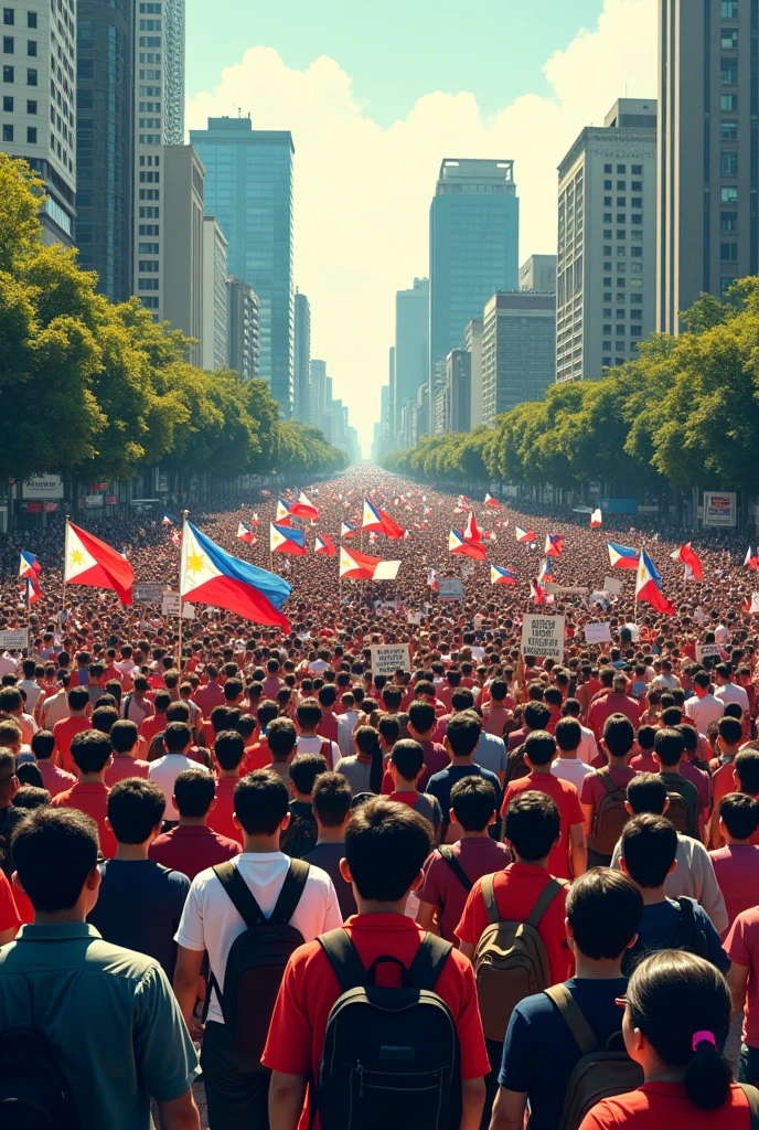 so many people in edsa protest