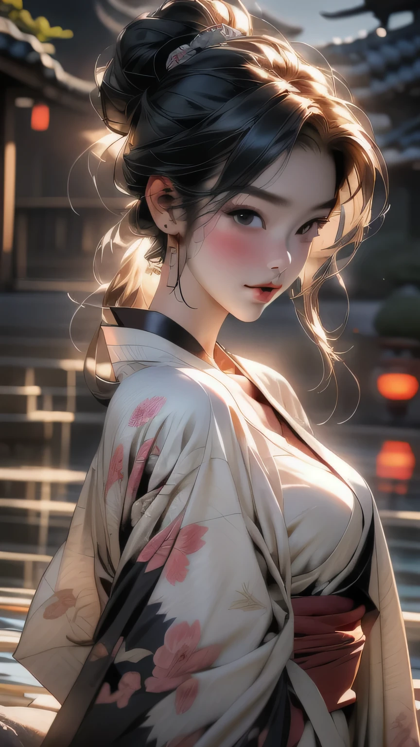 ((短い丈のkimono)), (Cinematic Light, 最high quality, 8k, masterpiece: 1.3), (The world is wonderful, Japanese Goddess, One beautiful woman in the Japan), (necklace, bracelet, anklet, Leg Ring), (, sexly, Hly detailed breasts), (s), 短い丈のkimssic 短い丈のkimono, kimono, Japan kimono, intricate geisha 短い丈のkimono, blue kimono with floral pattern, Japanese style, wearing 短い丈のkimono, Legs wide open, Inspired by Kano Hogai, masterpiece, 最high quality, high quality, High resolution、((Upper body portrait))、((Pause_random)), ((短い丈のkimono))