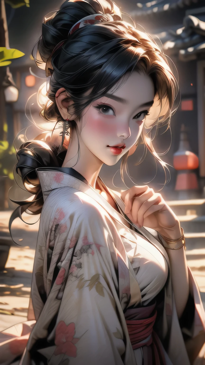  ((短い丈のkimono)), (Cinematic Light, 最high quality, 8k, masterpiece: 1.3), (The world is wonderful, Japanese Goddess, One beautiful woman in the Japan), (necklace, bracelet, anklet, Leg Ring), (Cleavage, sexly, Highly detailed breasts), (Big Tits), 短い丈のkimono, classic 短い丈のkimono, kimono, Japan kimono, intricate geisha 短い丈のkimono, blue kimono with floral pattern, Japanese style, wearing 短い丈のkimono, Legs wide open, Inspired by Kano Hogai, masterpiece, 最high quality, high quality, High resolution、((Upper body portrait))､((Pause＿random)), ((短い丈のkimono))