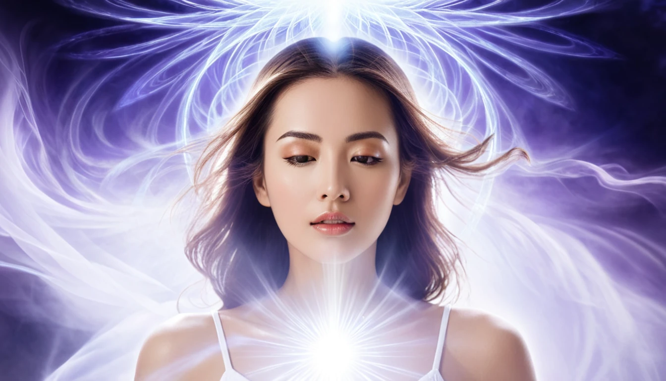 A beautiful woman being purified by Mind Aura Cleansing