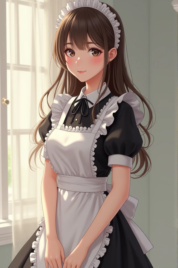Hot girl in maid dress cute