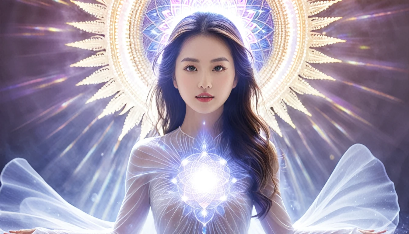 A beautiful woman whose whole body has been purified by Mind Aura Cleansing