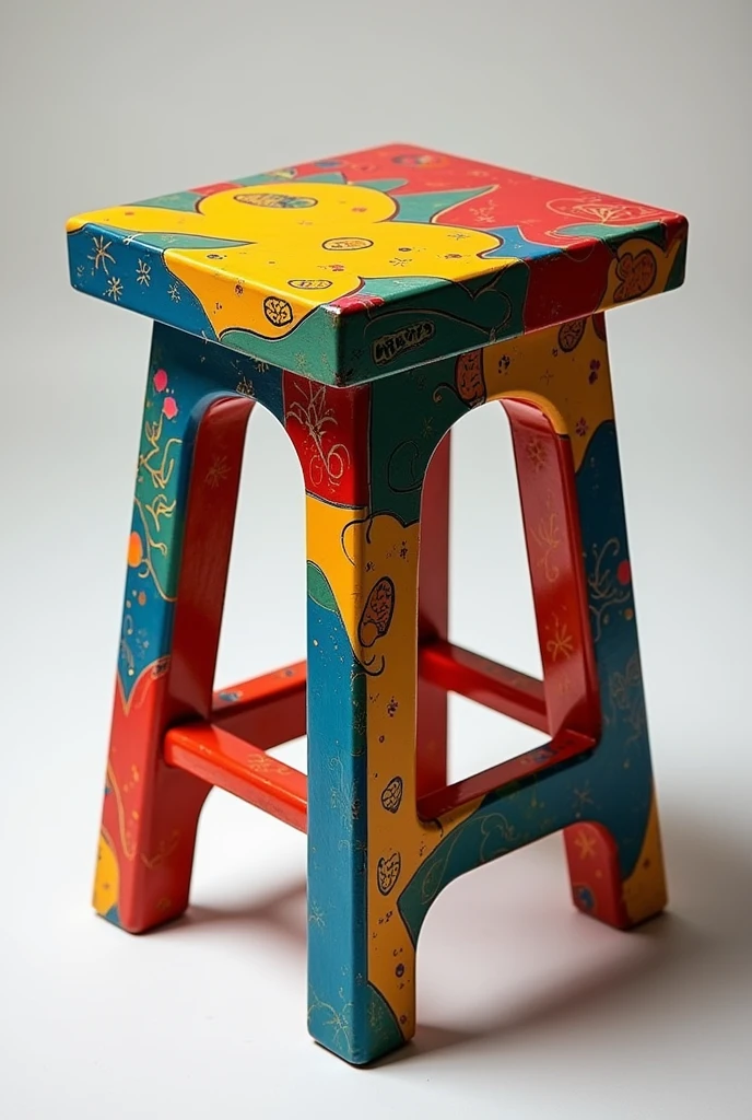 jamini roy paintings inspired furniture design bar stool