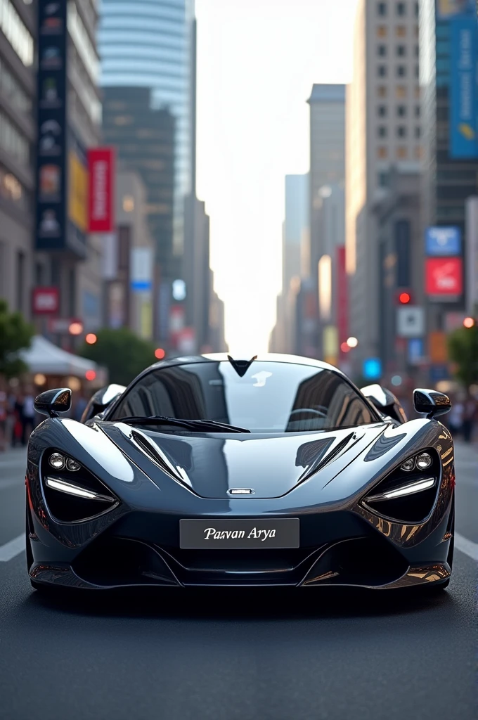 Supercar with number plate name pavan arya