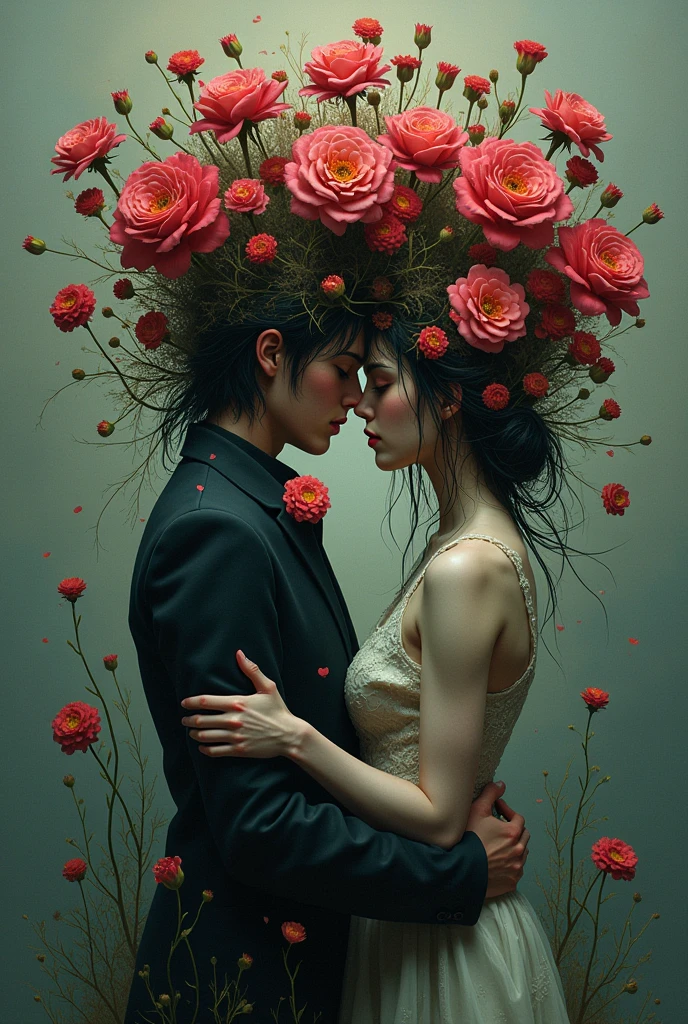 Represent toxic relationships with flowers