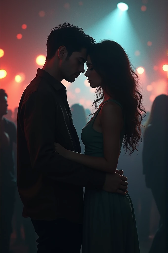 Broken heart between two couple in party and seeing to each other 