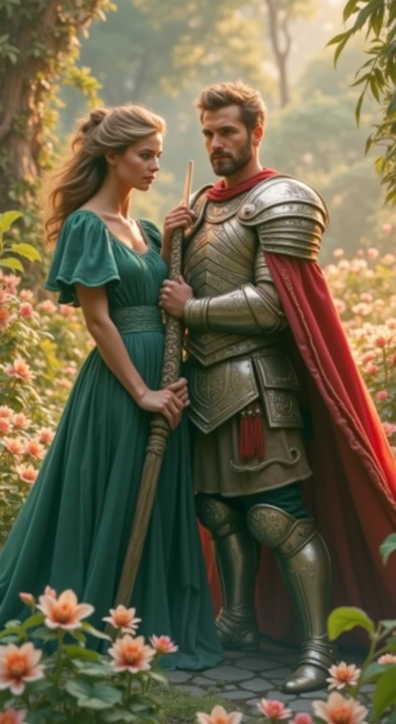 a worrior in the most beautiful garden  with girl  this picture is  my own face 