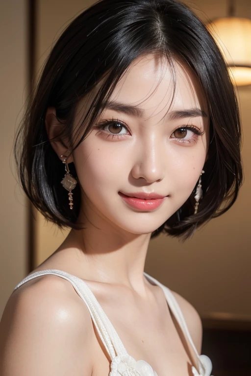 (2 pure Japanese girl,), (Small breasts:1.5,),(solo,,Textured skin, Detailed skin,Detailed face,Detailed eyes,detailed posing,Natural eyebrows,Sparkling Eyes,High detail, Highest quality, Super detailed, Surrealism, ,8k,RAW Photos,Photographicism,Professional Lighting,Ray Tracing,Portrait Photography,Soft Light),((Black Hair, Natural Makeup,Simple earrings, Bob Hair,smile)),(((fast food,Clerk's,part-time job,Composition from the waist up)))