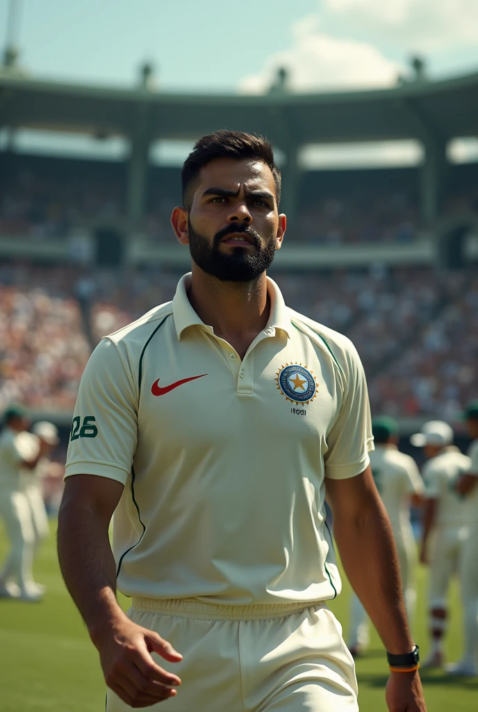 Virat Kohli showing his aggression against Pakistan players on the ground in England lords stadium with fans are cheating Kohli