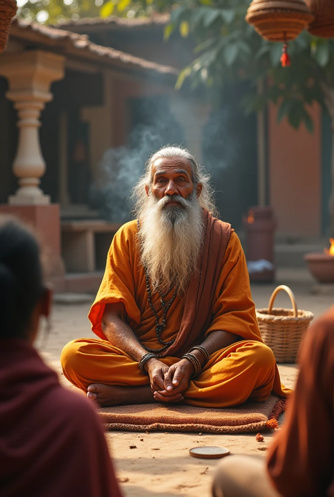 One old pandit told stories to people