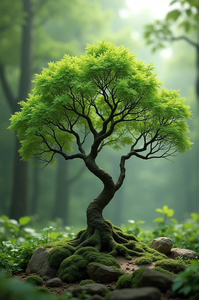 Small tree have a many branches