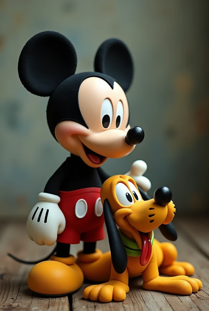 Naked Mickey Mouse ejaculating on Pluto