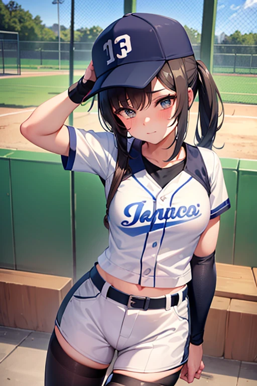 A junior high school student in her first year of junior high school peeing in her softball uniform in good quality