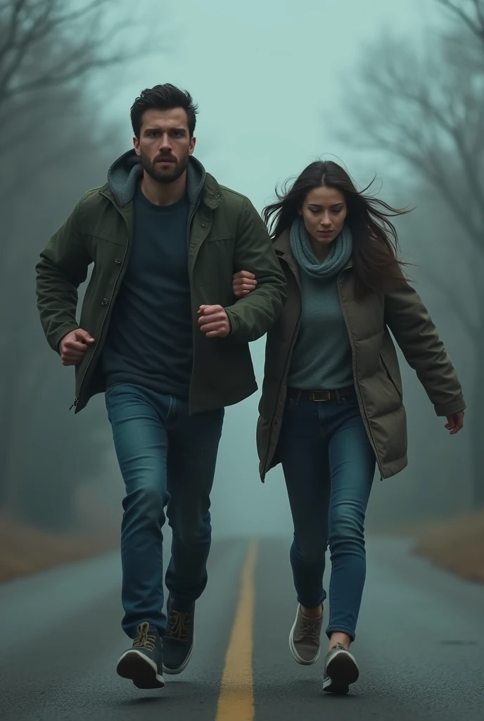 Little by little getting sad with life :-Examples of photos focusing on the struggle are two loving couples running together, each trusting the other