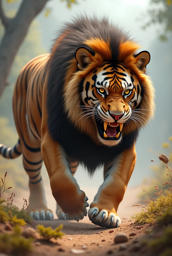 Lion with add a tiger and create a new dangerous character