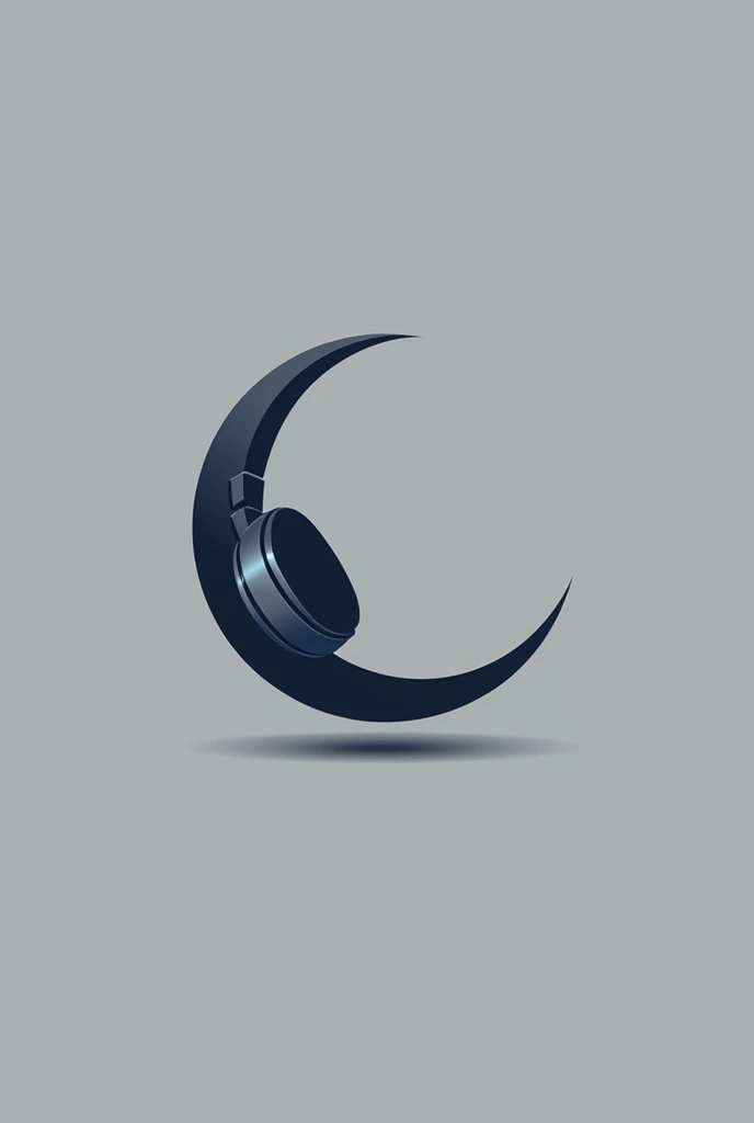Moon logo with headphones