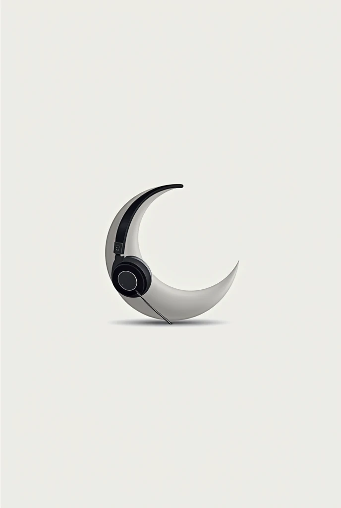 Moon logo with headphones 