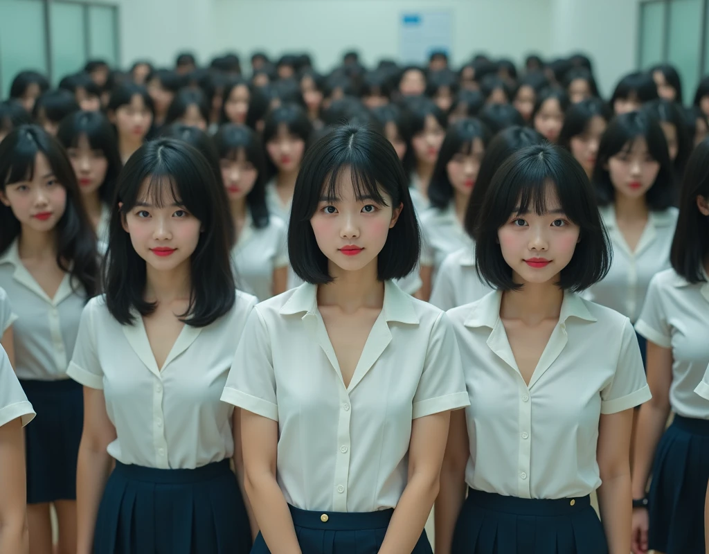 (((((Japanese Clone-girls=Myself))))), (((Super Best masterpiece Clone-girls Raw Photography Art))), (((16K, Highest quality, Ultra-high resolution, RAW Photos))), (((It&#39;s so unrealistic., With unparalleled depiction, With an unfathomable sight, An unprecedented and shocking worldview, Clone-girls: In a world of mass reproduction, Ultra-realistic))), (((Japanese Girls, ueto-aya, 26yo, Small face, Thick black hair, Short Hair, Dark Eyes, Mature face, Cute Smile, Smiling face, A gentle gaze, (((Very happy laughter)))))), (((Very beautiful detailed girls, Accurate body structure, Accurate body movements, Very detailed body, (((Super big breasts, Large bulge of ample breasts)))))), (((Summer office casual wear, White short-sleeved shirt, I can see the cleavage, Emphasise the fullness of your breasts, Dark blue mini skirt))), ((((((((Very detailed, Myself cloning, Depiction of splitting oneself, 1Myself girl→1,000,000,000,000,000,000,000,000,000,000Myself cloning girls)))))))), (((((((Myself clone-girlsから, Myself keeps multiplying, (Very detailed and intricate, To the exact, Flawless, (((In the same female body,With the same face, With the same hairstyle, In the same clothes, At the same height, 同じSuper big breastsである))), In a detailed depiction), 1,000,000,000,000,000,000,000,000,000,000 people))))))), (((((Myself girls only))))), (((((1,000,000,000,000,000,000,000,000,000,000Myself girls))))), (((Very detailed, Extremely crowded, Body-to-body contact with no gaps))), (Bright and soft lighting), (((((Clear and accurate perspective depiction, super wide view, Ultra-wide field of view, Focus on the average value of the image))))), (((((Very detailed depiction, Multiple or more Myselves, Physical contact, Pleasant conversation, Holding hands, Hug, walk))))), If you join a crowd of more than 100 people, you will be stuck in a super crowded place and unable to move., Myself clone-girls&#39; clone proliferation continues々And so it continues, filling the horizon