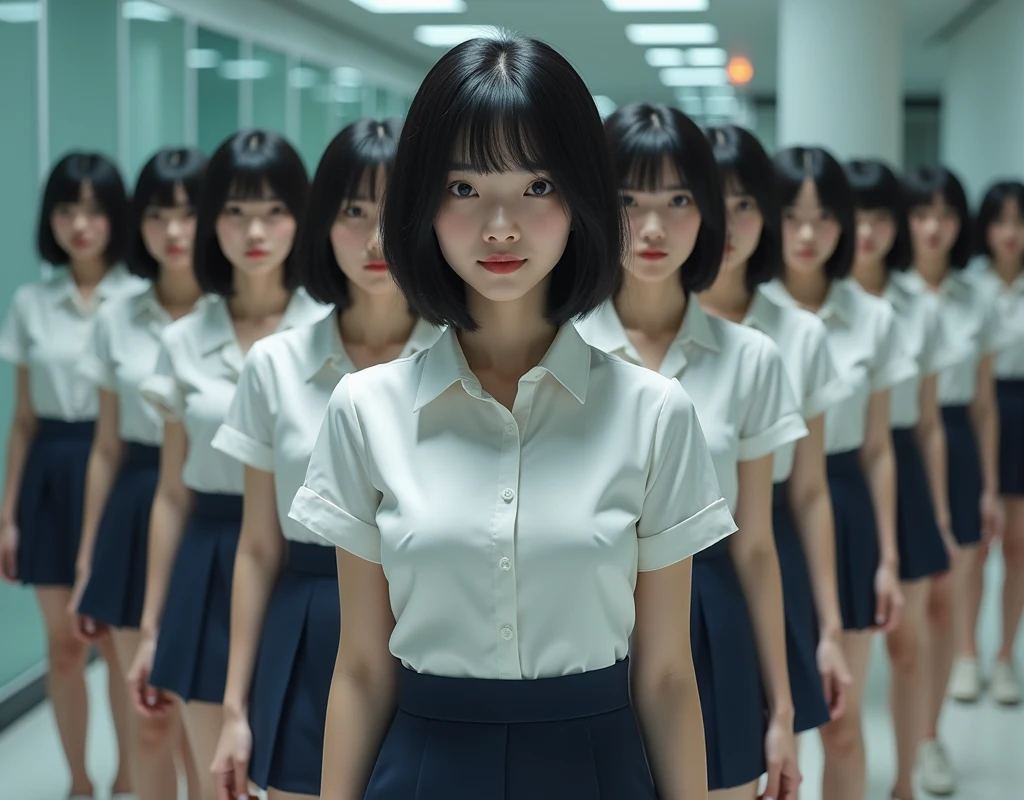 (((((Japanese Clone-girls=Myself))))), (((Super Best masterpiece Clone-girls Raw Photography Art))), (((16K, Highest quality, Ultra-high resolution, RAW Photos))), (((It's so unrealistic., With unparalleled depiction, With an unfathomable sight, An unprecedented and shocking worldview, Clone-girls: In a world of mass reproduction, Ultra-realistic))), (((Japanese Girls, ueto-aya, 26yo, Small face, Thick black hair, Short Hair, Dark Eyes, Mature face, Cute Smile, Smiling face, A gentle gaze, (((Very happy laughter)))))), (((Very beautiful detailed girls, Accurate body structure, Accurate body movements, Very detailed body, (((Super big breasts, Large bulge of ample breasts)))))), (((Summer office casual wear, White short-sleeved shirt, I can see the cleavage, Emphasise the fullness of your breasts, Dark blue mini skirt))), ((((((((Very detailed, Myself cloning, Depiction of splitting oneself, 1Myself girl→1,000,000,000,000,000,000,000,000,000,000Myself cloning girls)))))))), (((((((Myself clone-girlsから, Myself keeps multiplying, (Very detailed and intricate, To the exact, Flawless, (((In the same female body,With the same face, With the same hairstyle, In the same clothes, At the same height, 同じSuper big breastsである))), In a detailed depiction), 1,000,000,000,000,000,000,000,000,000,000 people))))))), (((((Myself girls only))))), (((((1,000,000,000,000,000,000,000,000,000,000Myself girls))))), (((Very detailed, Extremely crowded, Body-to-body contact with no gaps))), (Bright and soft lighting), (((((Clear and accurate perspective depiction, super wide view, Ultra-wide field of view, Focus on the average value of the image))))), (((((Very detailed depiction, Multiple or more Myselves, Physical contact, Pleasant conversation, Holding hands, Hug, walk))))), If you join a crowd of more than 100 people, you will be stuck in a super crowded place and unable to move., Myself clone-girls' clone proliferation continues々And so it continues, filling the horizon