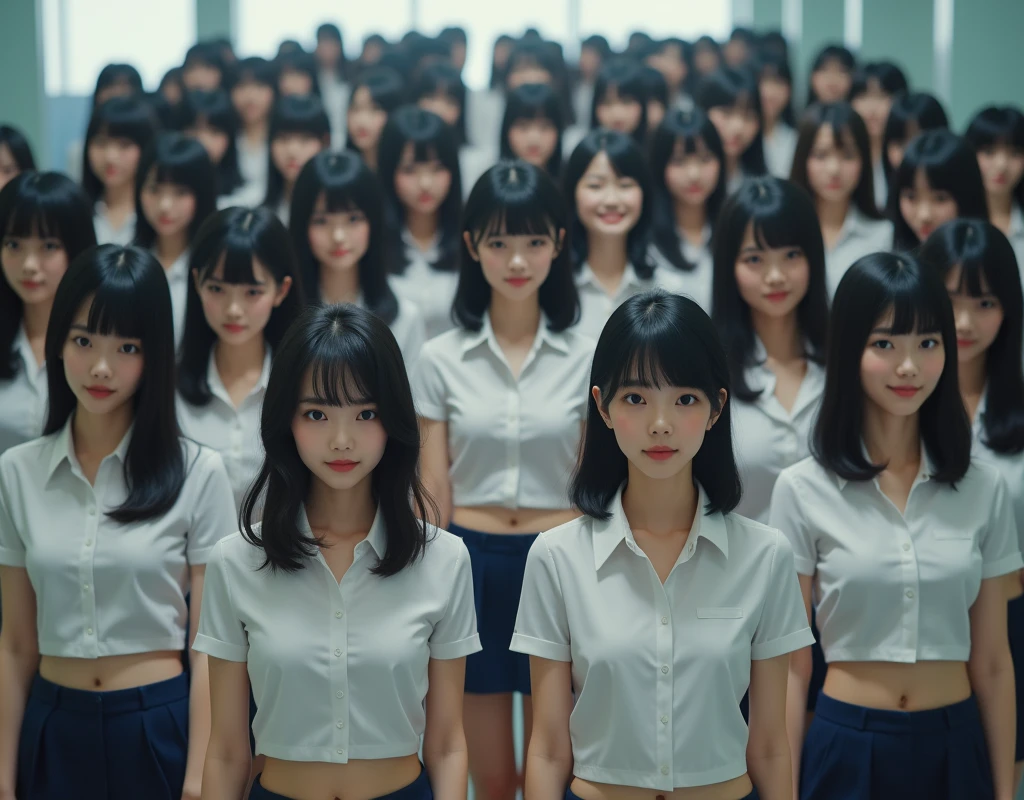 (((((Japanese Clone-girls=Myself))))), (((Super Best masterpiece Clone-girls Raw Photography Art))), (((16K, Highest quality, Ultra-high resolution, RAW Photos))), (((It&#39;s so unrealistic., With unparalleled depiction, With an unfathomable sight, An unprecedented and shocking worldview, Clone-girls: In a world of mass reproduction, Ultra-realistic))), (((Japanese Girls, ueto-aya, 26yo, Small face, Thick black hair, Short Hair, Dark Eyes, Mature face, Cute Smile, Smiling face, A gentle gaze, (((Very happy laughter)))))), (((Very beautiful detailed girls, Accurate body structure, Accurate body movements, Very detailed body, (((Super big breasts, Large bulge of ample breasts)))))), (((Summer office casual wear, White short-sleeved shirt, I can see the cleavage, Emphasise the fullness of your breasts, Dark blue mini skirt))), ((((((((Very detailed, Myself cloning, Depiction of splitting oneself, 1Myself girl→1,000,000,000,000,000,000,000,000,000,000Myself cloning girls)))))))), (((((((Myself clone-girlsから, Myself keeps multiplying, (Very detailed and intricate, To the exact, Flawless, (((In the same female body,With the same face, With the same hairstyle, In the same clothes, At the same height, 同じSuper big breastsである))), In a detailed depiction), 1,000,000,000,000,000,000,000,000,000,000 people))))))), (((((Myself girls only))))), (((((1,000,000,000,000,000,000,000,000,000,000Myself girls))))), (((Very detailed, Extremely crowded, Body-to-body contact with no gaps))), (Bright and soft lighting), (((((Clear and accurate perspective depiction, super wide view, Ultra-wide field of view, Focus on the average value of the image))))), (((((Very detailed depiction, Multiple or more Myselves, Physical contact, Pleasant conversation, Holding hands, Hug, walk))))), If you join a crowd of more than 100 people, you will be stuck in a super crowded place and unable to move., Myself clone-girls&#39; clone proliferation continues々And so it continues, filling the horizon