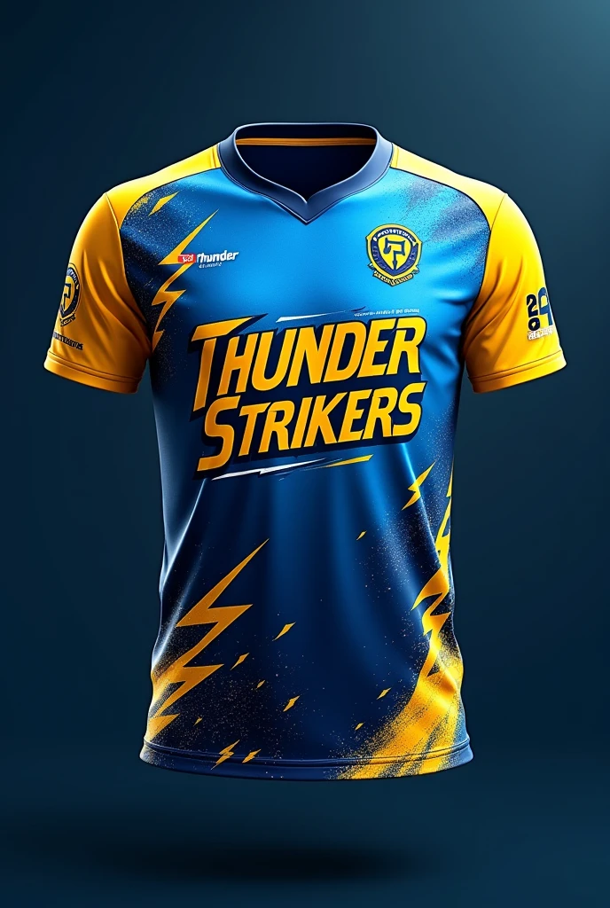 Cricket jersey for a team name thunder striker