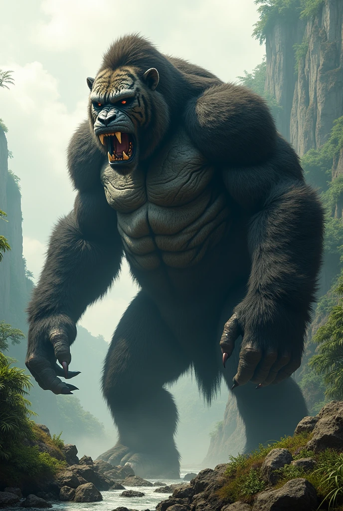 King Kong with add a tiger and create a new combo dangerous character