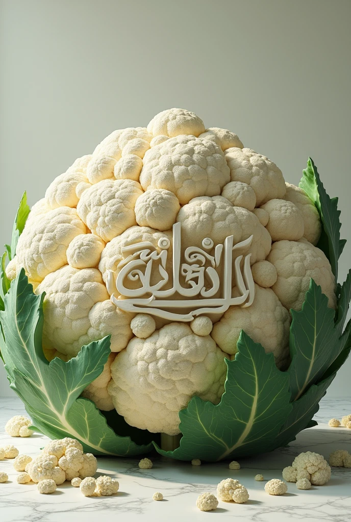 There is a very big cauliflower. Allah is written on it.