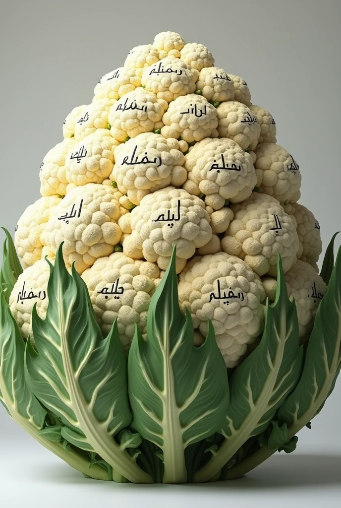 There is a very big cauliflower. Allah  Allah Allah is written on it.