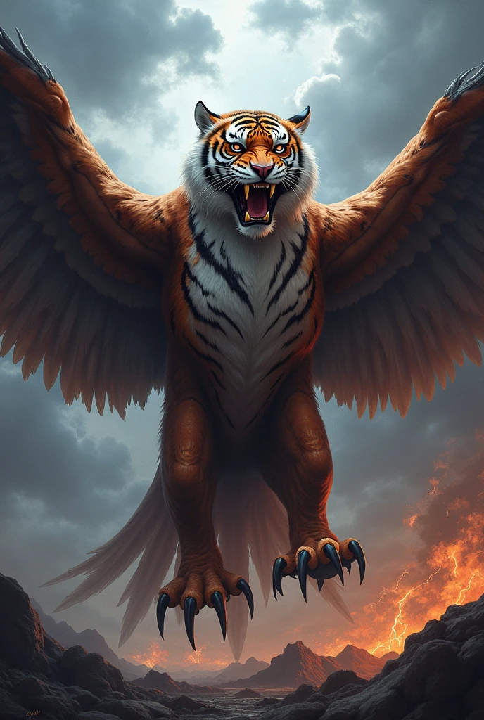 Eagle with add a tiger and create a new combo dangerous character