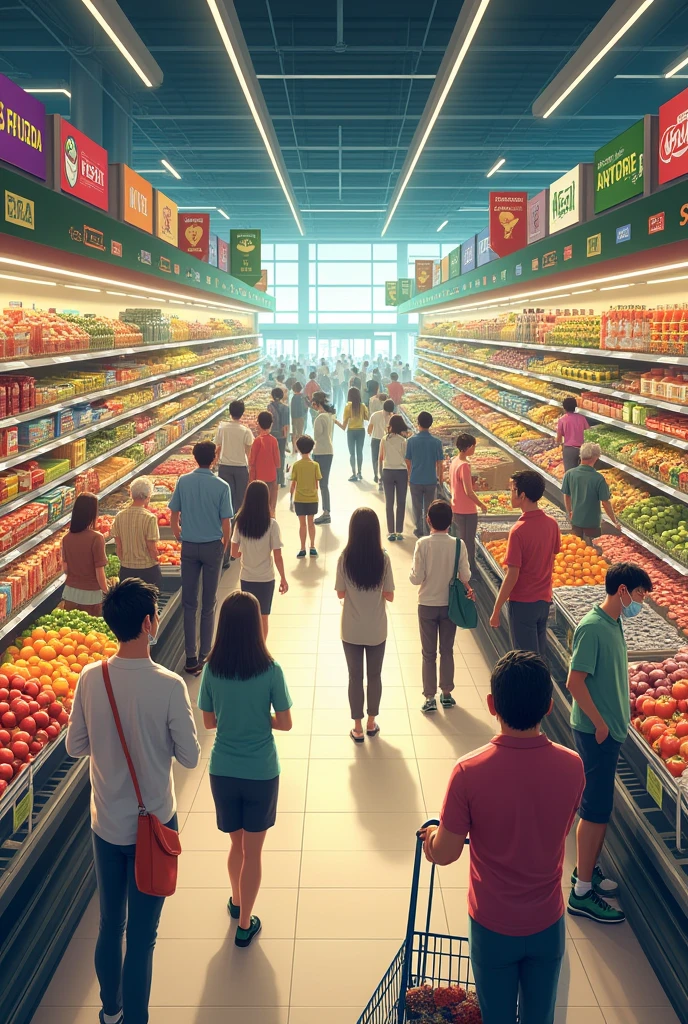 Super market with lot of customers