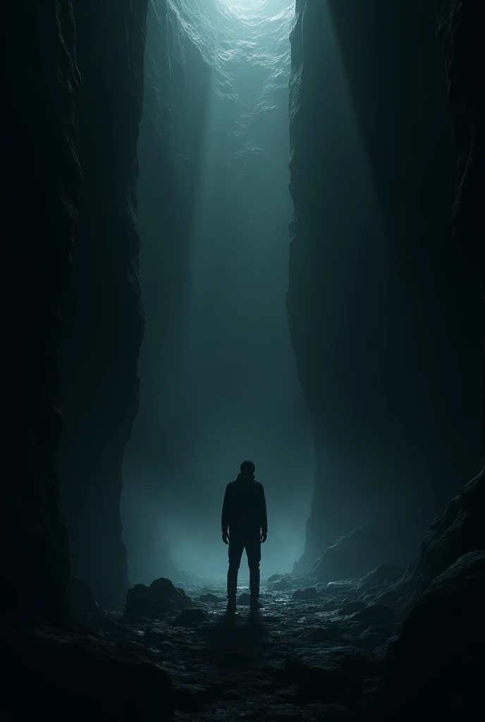 A man in the dark hole